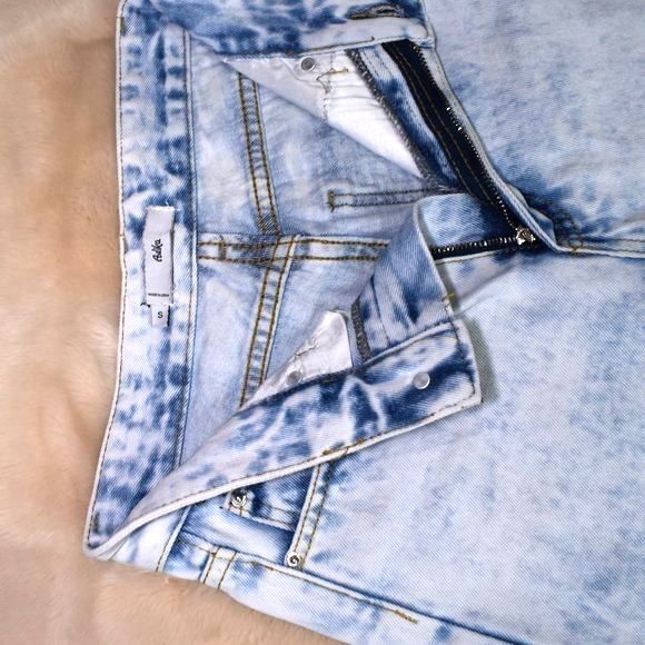 Adika White Acid Washed Denim Destroyed High Rise Jeans  Size Small - Picture 7 of 10